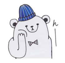 Gentlemanly polar bear. sticker #4839718