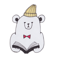 Gentlemanly polar bear. sticker #4839724