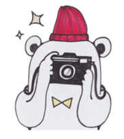 Gentlemanly polar bear. sticker #4839729