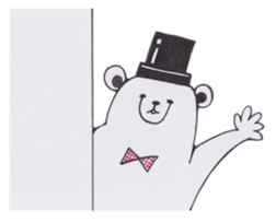 Gentlemanly polar bear. sticker #4839731