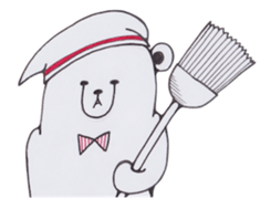 Gentlemanly polar bear. sticker #4839732