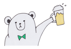 Gentlemanly polar bear. sticker #4839734