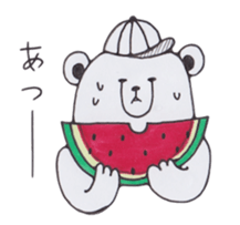 Gentlemanly polar bear. sticker #4839737