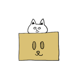 Cardboard rabbit sticker #4840072