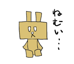 Cardboard rabbit sticker #4840073