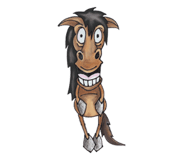 happy horse - jacky martin sticker #4841028