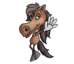 happy horse - jacky martin sticker #4841029