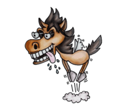 happy horse - jacky martin sticker #4841039