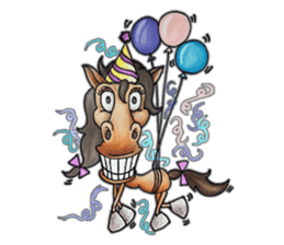 happy horse - jacky martin sticker #4841047