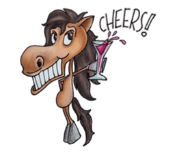 happy horse - jacky martin sticker #4841049