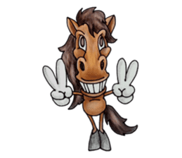 happy horse - jacky martin sticker #4841056