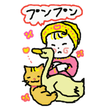 Baby and cat part7 sticker #4841674