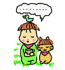 Baby and cat part7 sticker #4841685