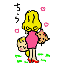 Baby and cat part7 sticker #4841701