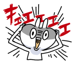 The rabbit which escapes from actuality sticker #4842388