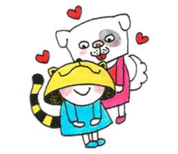 kawaii! inumi & nekora sticker #4843242