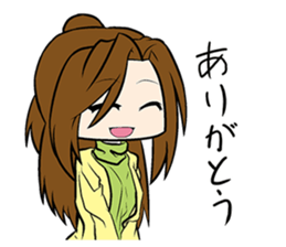 Cute elegant girl sticker #4843394