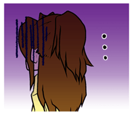 Cute elegant girl sticker #4843403