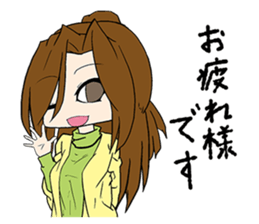 Cute elegant girl sticker #4843414