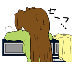 Cute elegant girl sticker #4843422