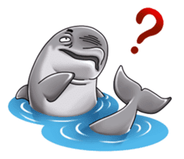 Annoyed dolphin sticker #4844025