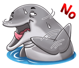 Annoyed dolphin sticker #4844030