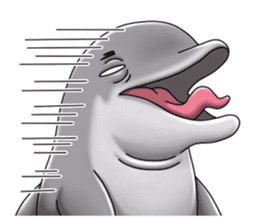 Annoyed dolphin sticker #4844033