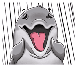 Annoyed dolphin sticker #4844035