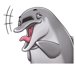 Annoyed dolphin sticker #4844036