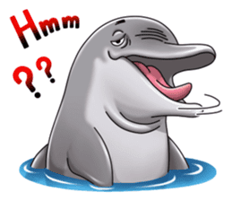 Annoyed dolphin sticker #4844038