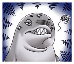 Annoyed dolphin sticker #4844040