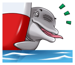 Annoyed dolphin sticker #4844041