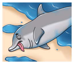 Annoyed dolphin sticker #4844042