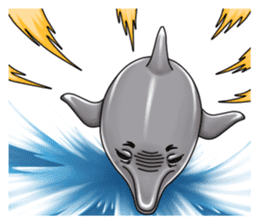 Annoyed dolphin sticker #4844057