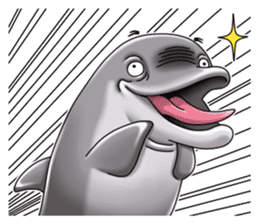 Annoyed dolphin sticker #4844061