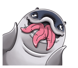 Annoyed dolphin sticker #4844063