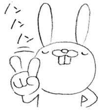 Panda & Rabbit daily life Illustrations sticker #4844145
