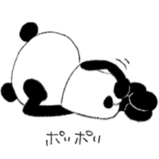 Panda & Rabbit daily life Illustrations sticker #4844154