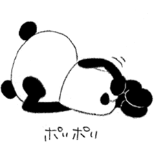 Panda & Rabbit daily life Illustrations sticker #4844154