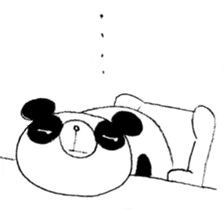 Panda & Rabbit daily life Illustrations sticker #4844158