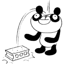 Panda & Rabbit daily life Illustrations sticker #4844166
