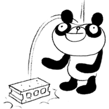 Panda & Rabbit daily life Illustrations sticker #4844166