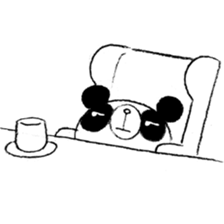 Panda & Rabbit daily life Illustrations sticker #4844168