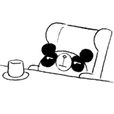 Panda & Rabbit daily life Illustrations sticker #4844168