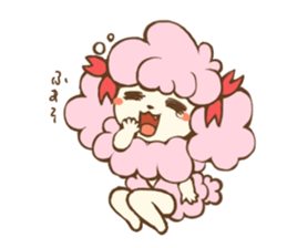 Cute Miss Poodle sticker #4844235