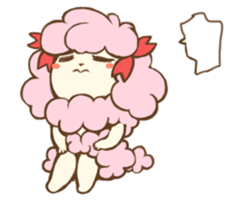 Cute Miss Poodle sticker #4844253