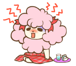 Cute Miss Poodle sticker #4844262