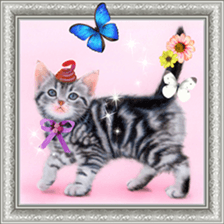 Painting of Kittens 2 sticker #4845117