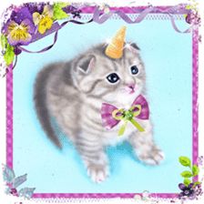 Painting of Kittens 2 sticker #4845118