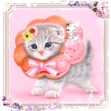 Painting of Kittens 2 sticker #4845119